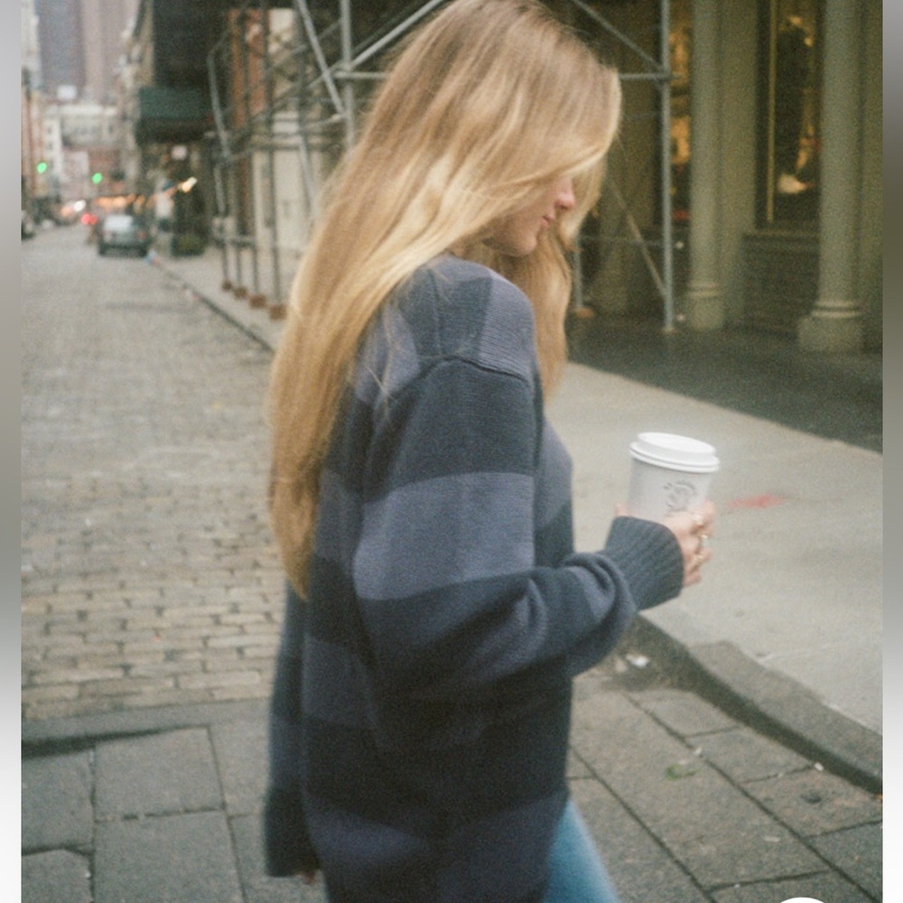 brandy melville brianna cotton thick stripe sweater